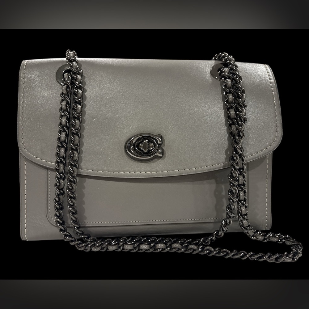 Coach Gunmetal Gray Parker Leather Shoulder Bag K1757-26849